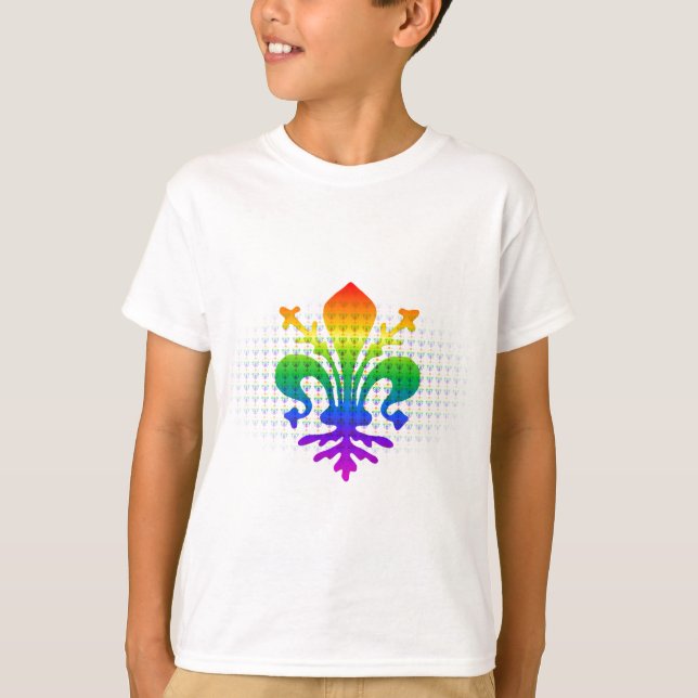 Camiseta Rainbow Fleur-de-lis (Anverso)