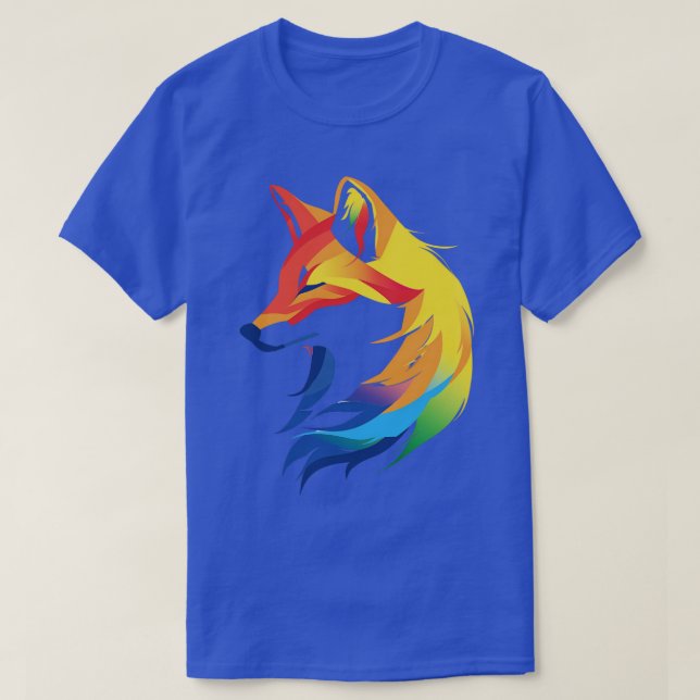 Camiseta Rainbow Fox (Diseño del anverso)
