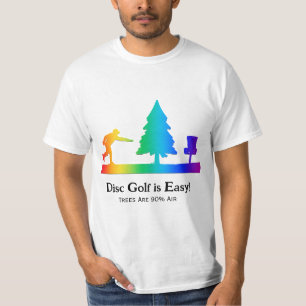 Camiseta Rainbow Funny Disk Golf Tromba el obstáculo del ár