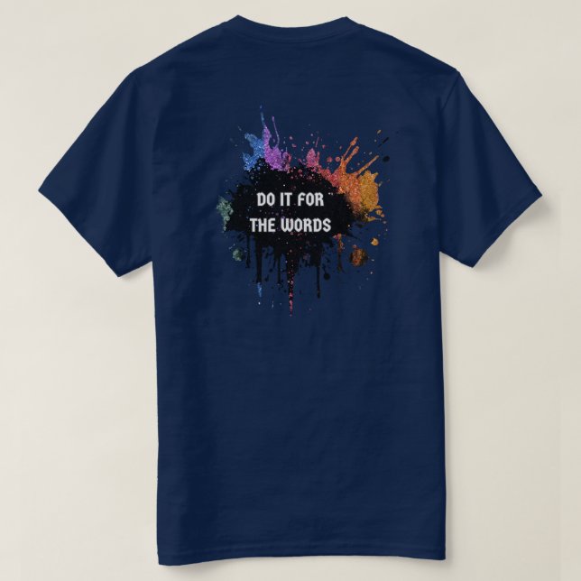 Camiseta Rainbow Glitter Drops For the Words Shirts (Reverso del diseño)