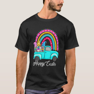 Camiseta Rainbow Gnomes With Bunny Eggs Hunting Truck Easte