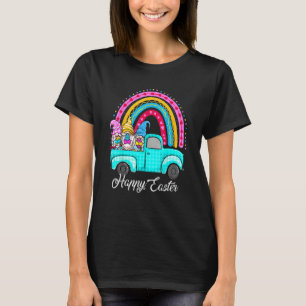 Camiseta Rainbow Gnomes With Bunny Eggs Hunting Truck Easte