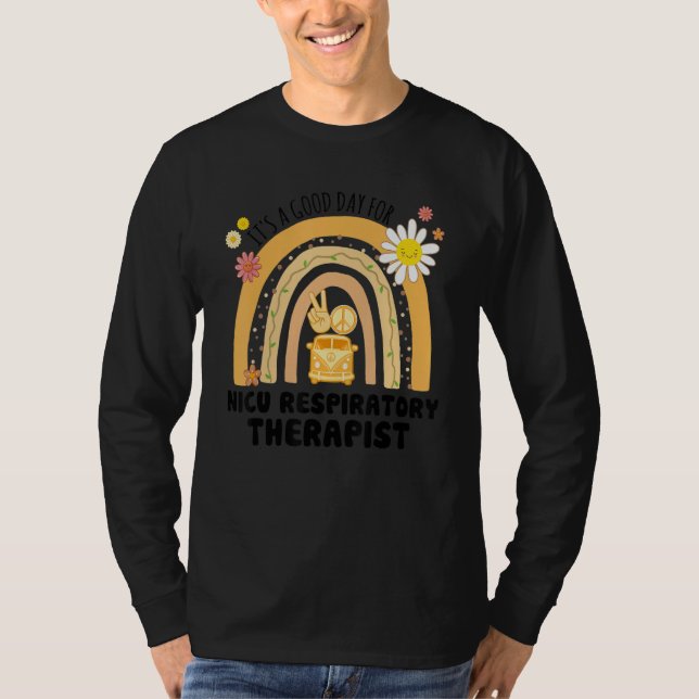 Camiseta Rainbow Groovy Peace Nicu Respiratory Therapist Vi (Anverso)