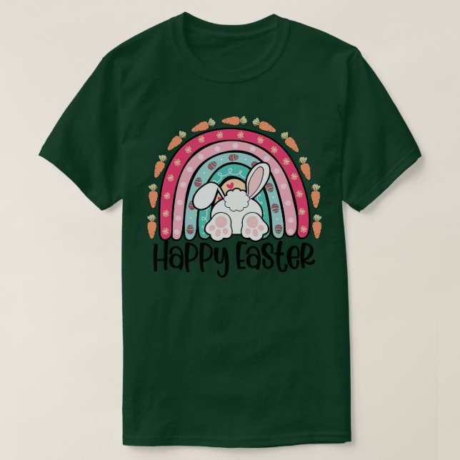 Camiseta Rainbow Happy Easter (Diseño del anverso)