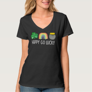 Camiseta Rainbow Happy Go Lucky Men Women St Patrick's Day