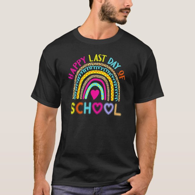 Camiseta Rainbow Happy Last Day Of School Graduation Boys G (Anverso)