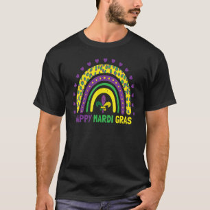 Camiseta Rainbow Happy Mardi Gras Funny Festival de Mardi G