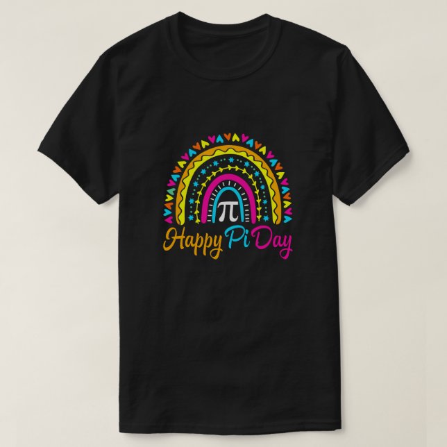Camiseta Rainbow Happy Pi Day Math Teachers Chicas Pi Da (Diseño del anverso)