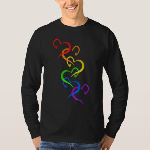 Camiseta Rainbow Heart Gay Lesbian Lgbt