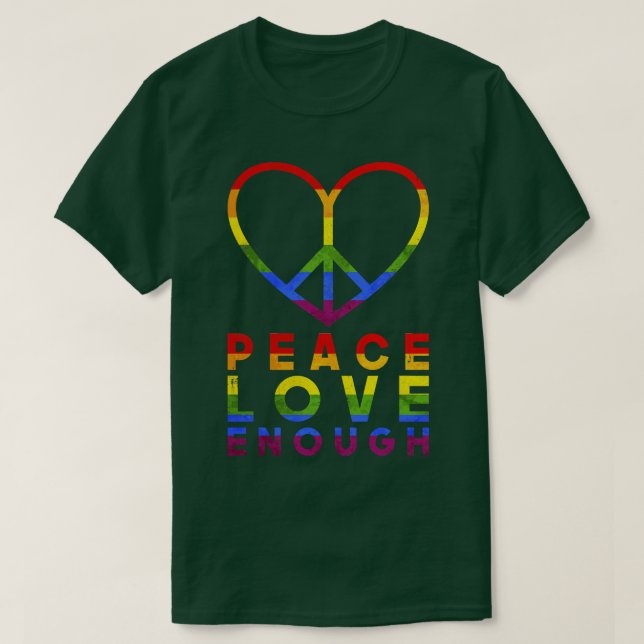 Camiseta Rainbow Heart LGBT (Diseño del anverso)