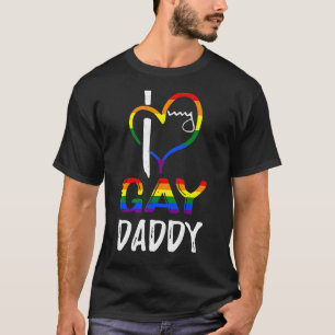 Camiseta Rainbow Heart Love Gay Daddy Lgbtq Lgbt Pride Mont