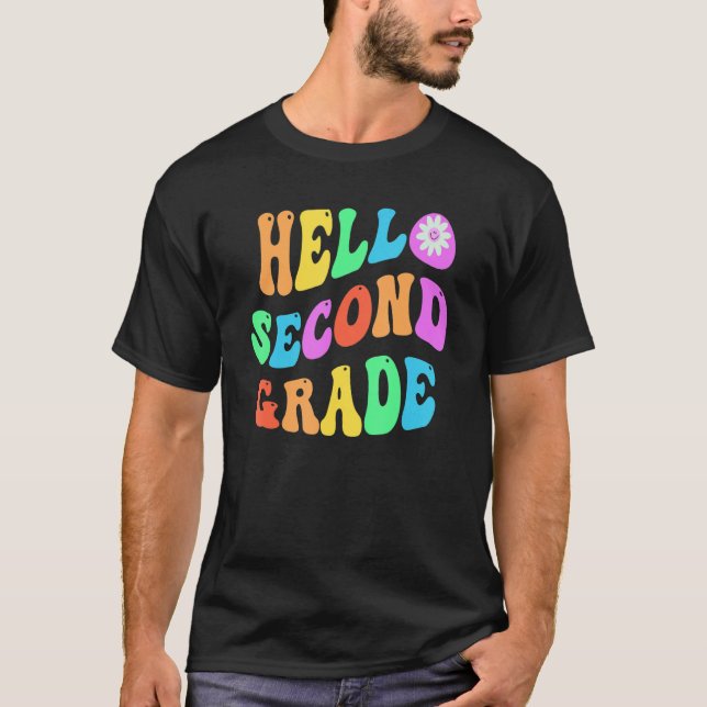 Camiseta Rainbow Hello 2º Grado Retro 2º Gr Little Mis (Anverso)
