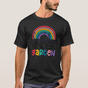 Camiseta Rainbow Hello Kindergarten Back To School Teacher