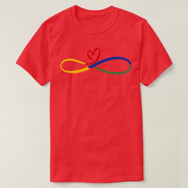 Camiseta Rainbow Infinity Autistic Children ADHD Autism Awa (Diseño del anverso)