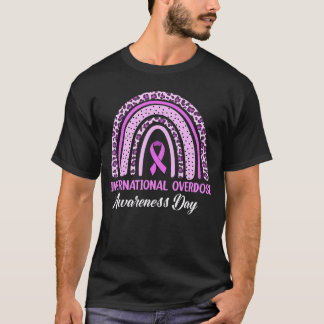 Camiseta Rainbow International Overdose Awareness Day Purpl