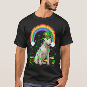 Camiseta Rainbow Irish Shamrock Bull Terrier Dog St Patrick