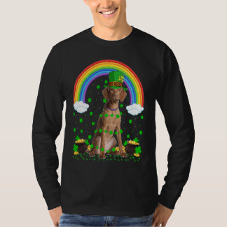 Camiseta Rainbow Irish Shamrock Vizsla Dog St Patrick's Day