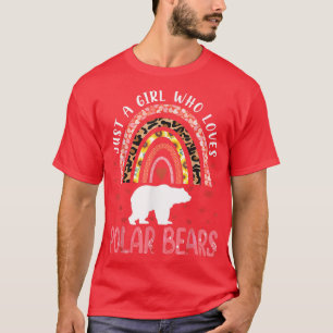 Camiseta Rainbow Just A Girl Who Loves Polar Bears Animals