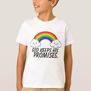 Camiseta Rainbow Kids Dios Cumple Sus Promesas