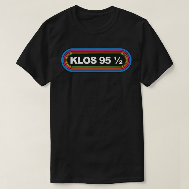 Camiseta Rainbow KLOS 95 5 Los Angeles 1980s Retro Radio St (Diseño del anverso)