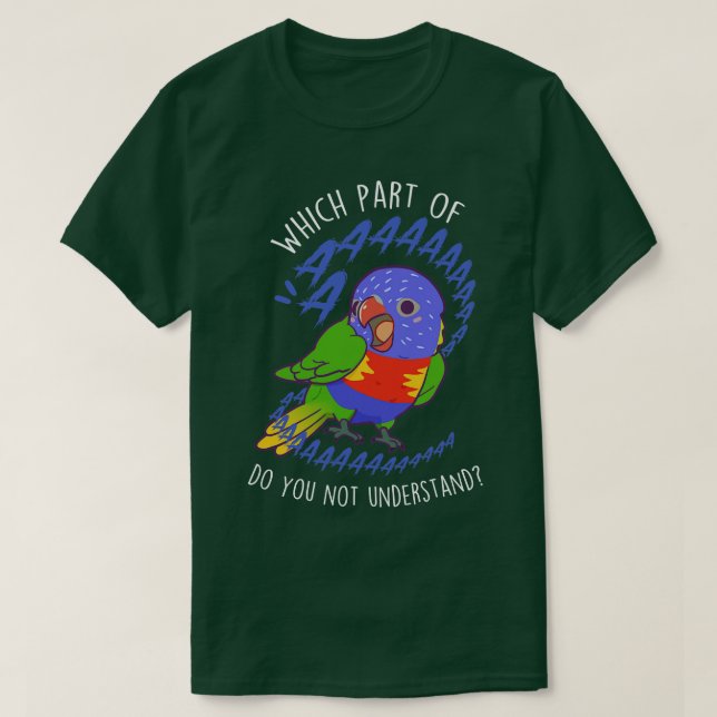 Camiseta Rainbow Lorikeet Parrot Aaaa (Diseño del anverso)
