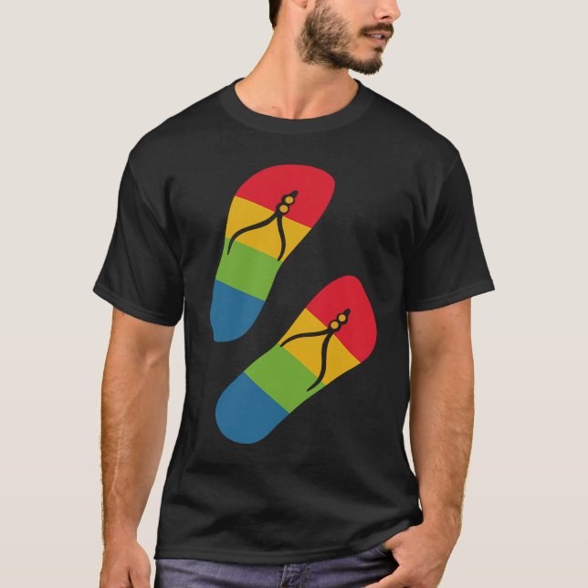 Camiseta Rainbow Love Flip Flop Sandals (Anverso)