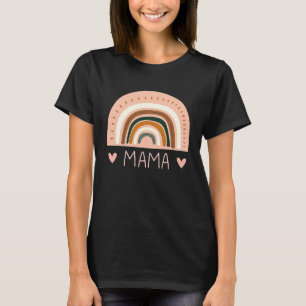 Camiseta Rainbow Mama V Neck Boho Style Profesor para mamá