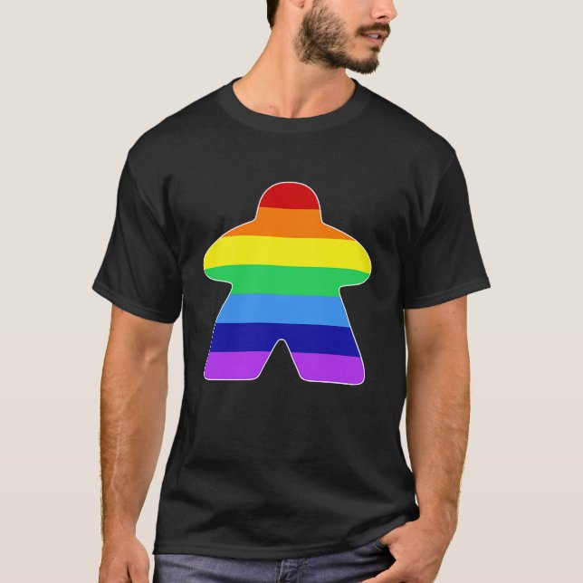 Camiseta Rainbow Meeple (Anverso)