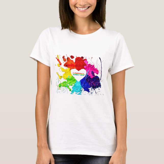 Camiseta Rainbow Modern Stripe LGBT (Anverso)