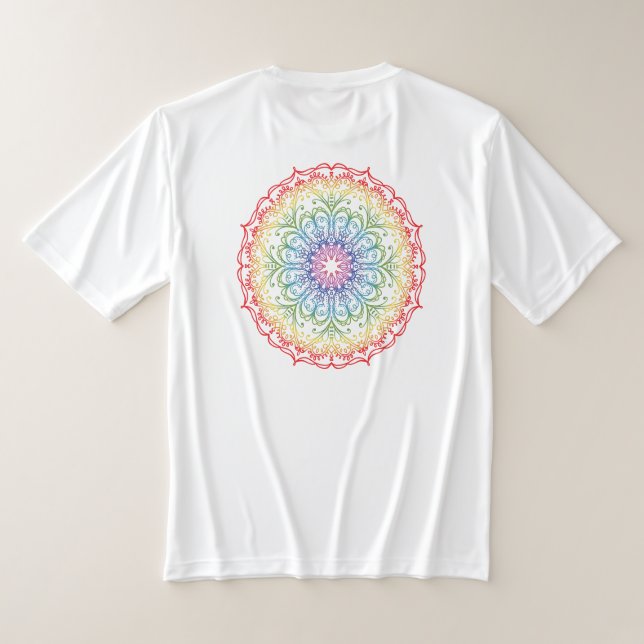 Camiseta Rainbow Ombre Mandala (Distribución Reverso )
