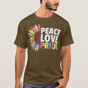 Camiseta Rainbow Panseual Flag Pride Lgbtq Sunflower 