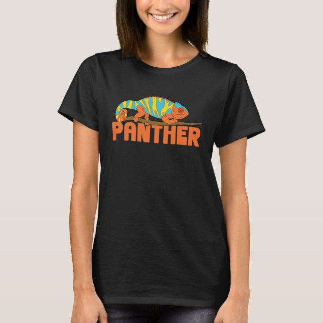 Camiseta Rainbow panther chameleon reptile lover for a Herp (Anverso)