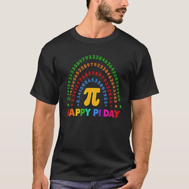 Camiseta Rainbow Pi Número Ciencia Matemáticas Día Pi March (Anverso)