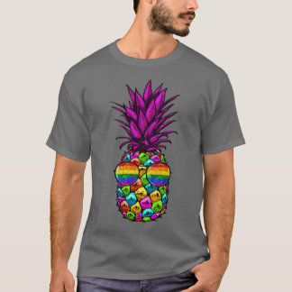 Camiseta Rainbow Pride Pineapple LGB Lesbian Gay Bi Homosex