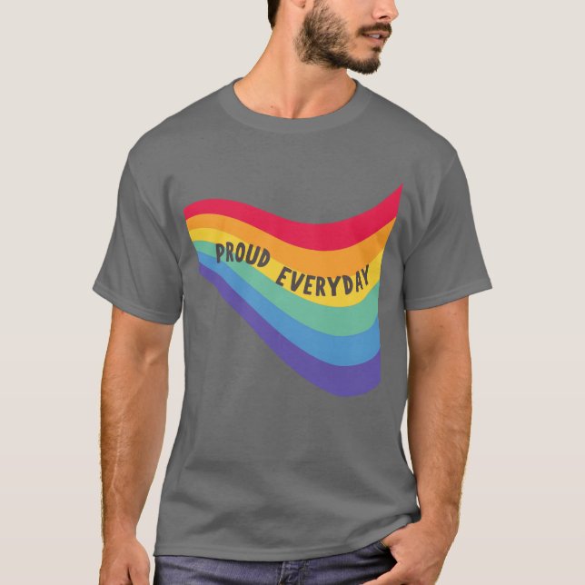 Camiseta Rainbow Proud Everyday Pride family (Anverso)