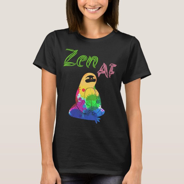 Camiseta Rainbow Sloth Zen Af (Anverso)