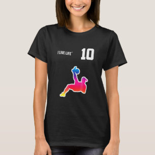 Camiseta Rainbow Soccer I Live Life Trendy Cute Futbol Tees