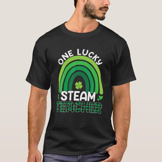 Camiseta Rainbow St Patrick's Day One Lucky T (Anverso)