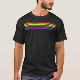 Camiseta Rainbow Stripe Heart Pride Gay Flag LGBTQ Unity Cl
