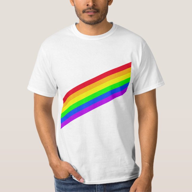 Camiseta Rainbow stripes | LGBTQ+ Pride  (Anverso)