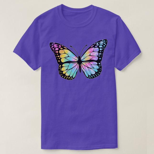 Camiseta Rainbow Tie Dye Butterfly (Diseño del anverso)