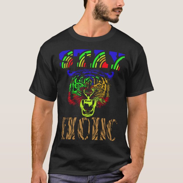Camiseta Rainbow Tiger LGBTQ Gay Lesbian Bisexual Transgend (Anverso)
