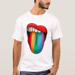 Camiseta Rainbow Tongue Pride Month LGBTQ Bold Pride Design<br><div class="desc">A bold LGBTQ pride design featuring an expressive mouth with a vibrant rainbow tongue sticking out. This playful and colorful artwork celebrates pride, individuality, and self-expression within the LGBTQ community. Perfect for Pride Month events, pride parades, allies, and anyone who wants to show support for love, equality, and diversity with...</div>