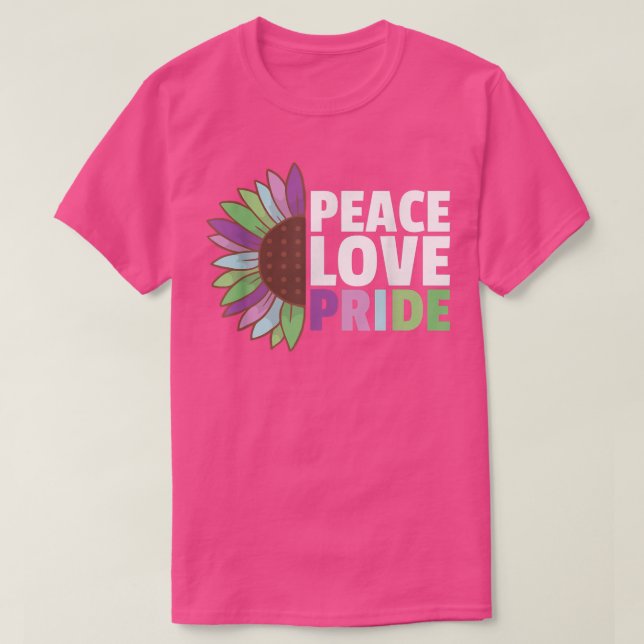 Camiseta Rainbow Toric Flag Pride Lgbtq Sunflower  (Diseño del anverso)