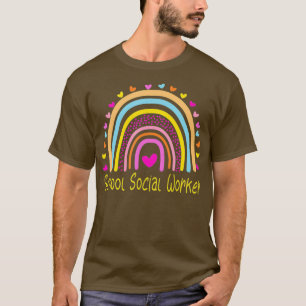 Camiseta Rainbow, trabajador social escolar