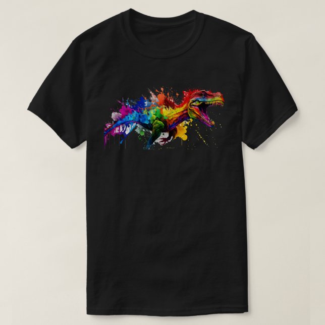 Camiseta Rainbow TRex (Diseño del anverso)