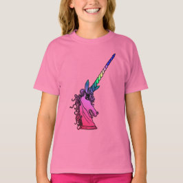 Camiseta Rainbow Unicorn Cameo Emblem Long Sleeve Tee