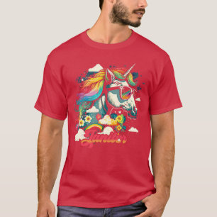 Camiseta Rainbow Unicorn Janitor