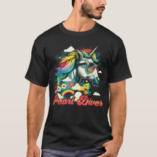 Camiseta Rainbow Unicorn Pearl Diver