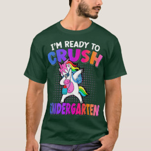 Camiseta Rainbow Unicorn Ready To Crush Kindergarten
